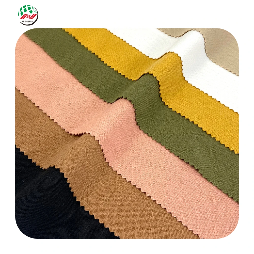 Manufacturers Wholesale 380GSM Solid Dyed TR Double Layer NS Lycra Fabric For Pants