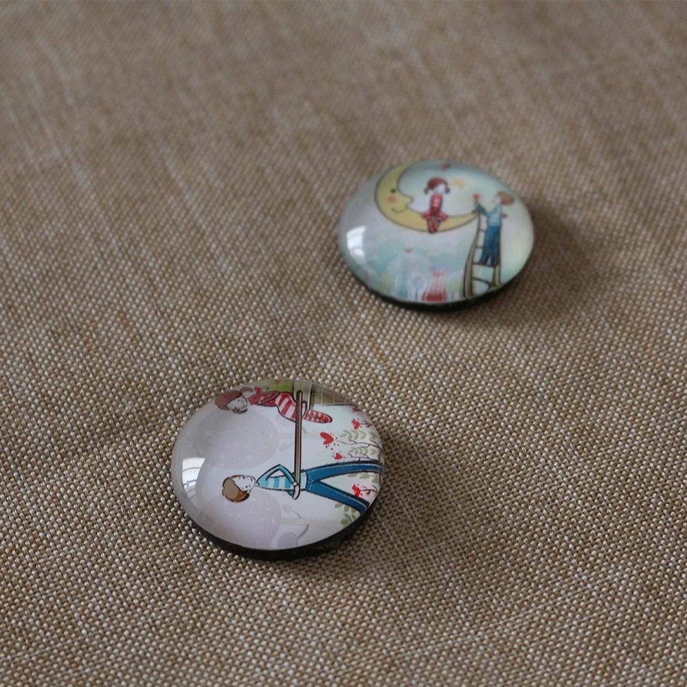 Wholesale Souvenir Custom Round 3D Crystal Glass Fridge Magnet Gift With Custom Printed