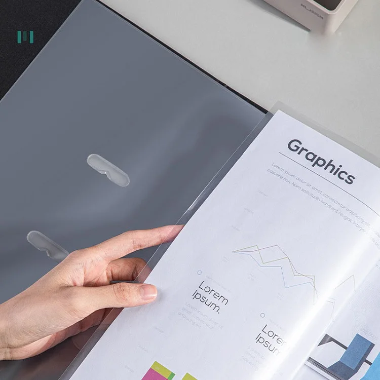 School Office Supplies 11 Holes Sheet Protector Loose Sheet Paper Protector A4 8.5x11 Inch Punch Pockets