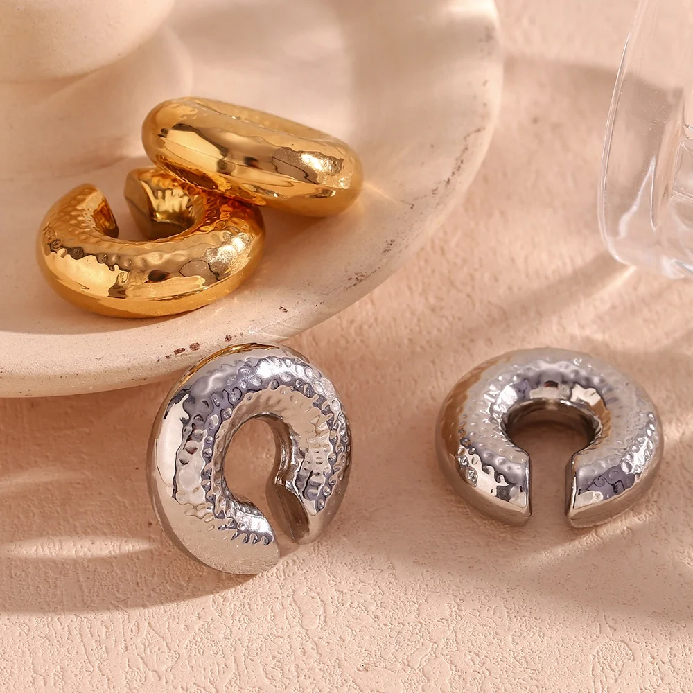 Серьги-клипсы с золотым покрытием