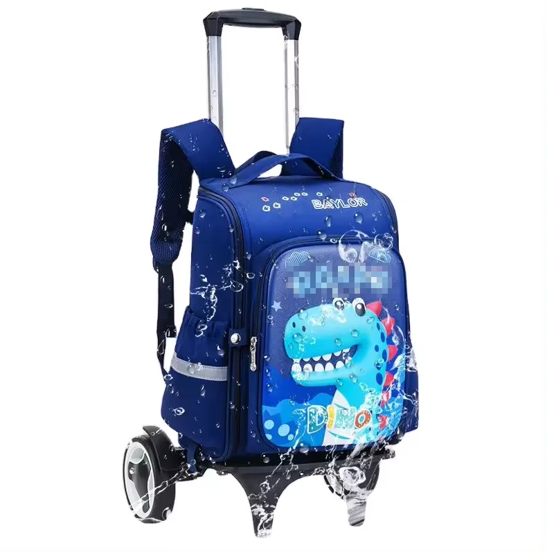 Support OEM ODM Wholesale Kindergarten Student Trolley Schoolbag Kids Large Capacity Noctilucent Shoulder Bag Children Backpack