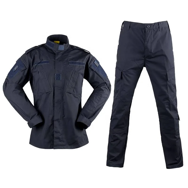 New Custom Security Guard Uniforms Black Dark Navy Blue Tactical BDU Uniform