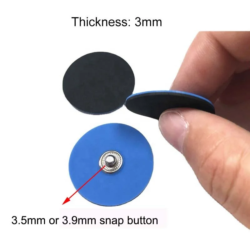 Jinke Tens Pad Manufacturer Silicone Tens Massage Snap Type Electrode Pads Electrode Pads with 3.9mm Button Snap