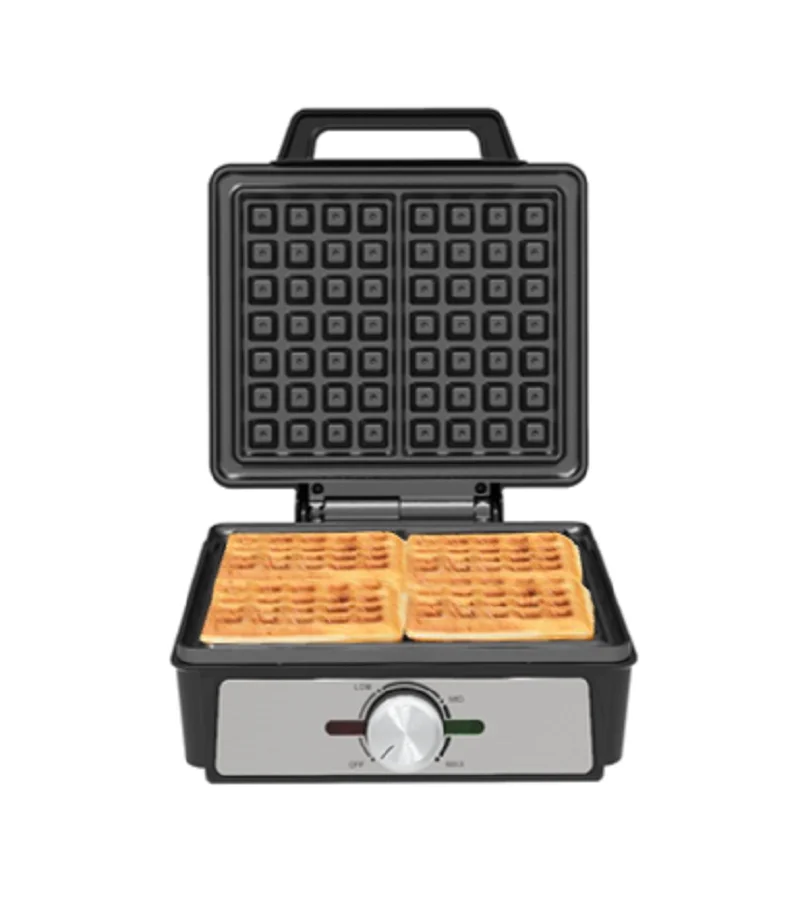 4-Slice Panini Press Griddle Waffle Sandwich Maker With Knob Control Temperature Non-Stick Plate Making Ciabattas Grilled Food