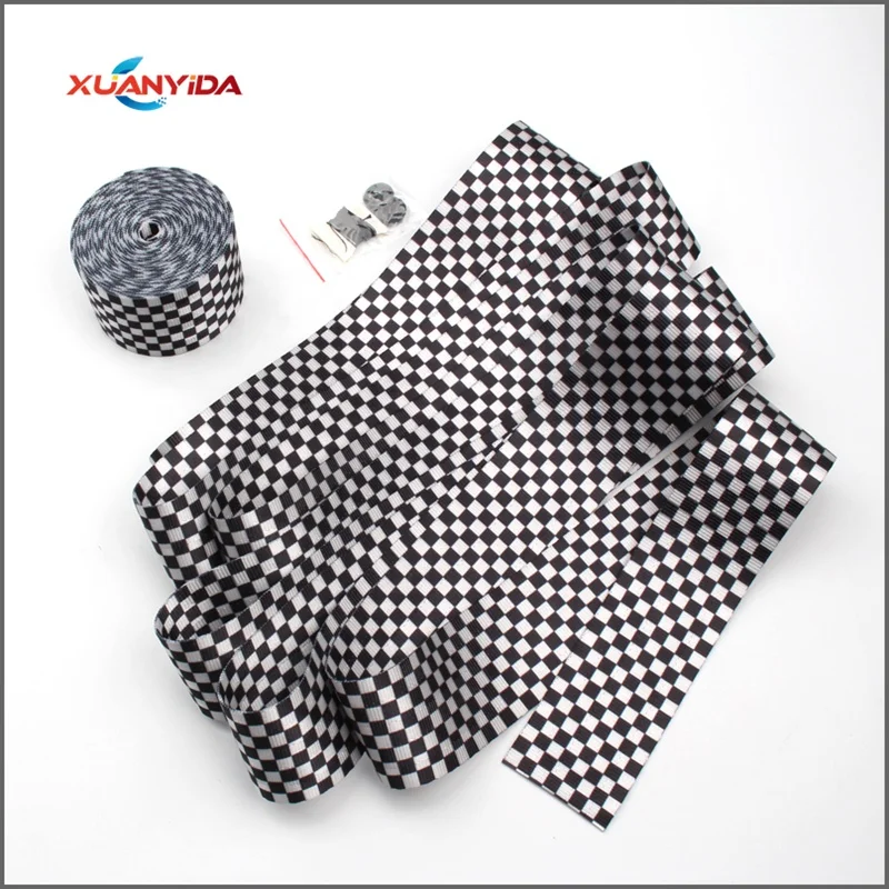 Ремень безопасности в черно-белую клетку для автомобилей audi