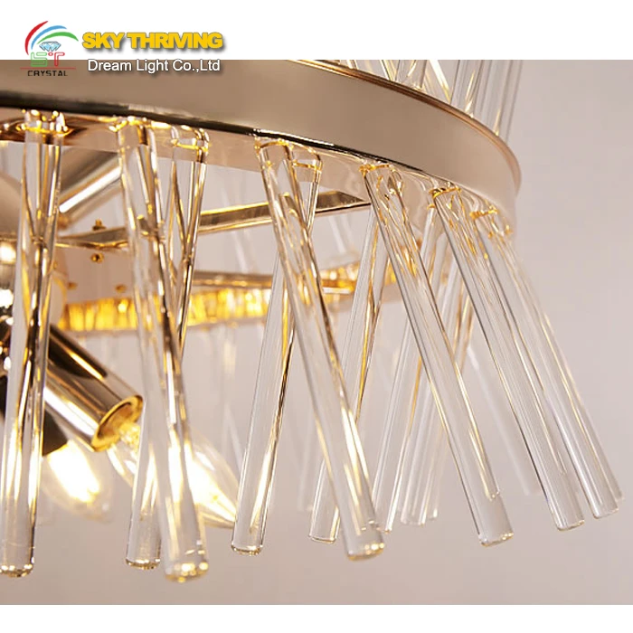 wholesale hot sale colored glass tube chandelier light