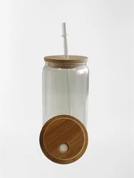 USA warehouse customized diy 16oz skinny glitter crystal clear frosted rainbow glass tumbler for sublimation printing with all