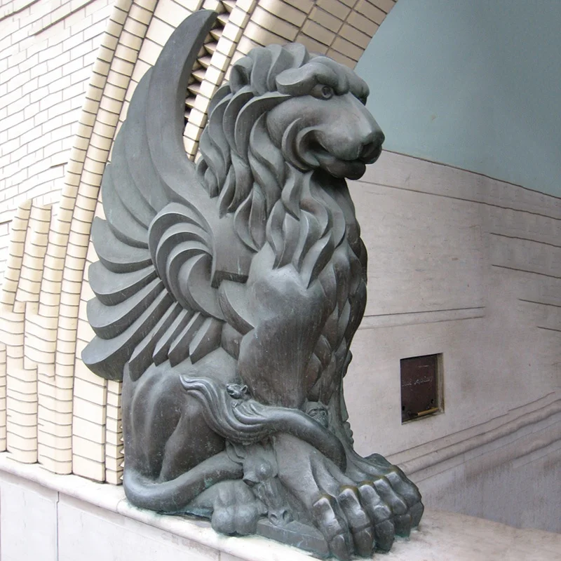 Casting bronze large gargoyle garden statues for outdoor decoration