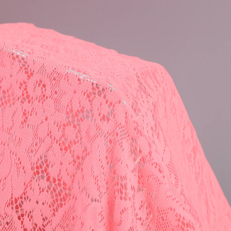 Custom Polyester Spandex High Elastane Jacquard Lace Fabric For Garment