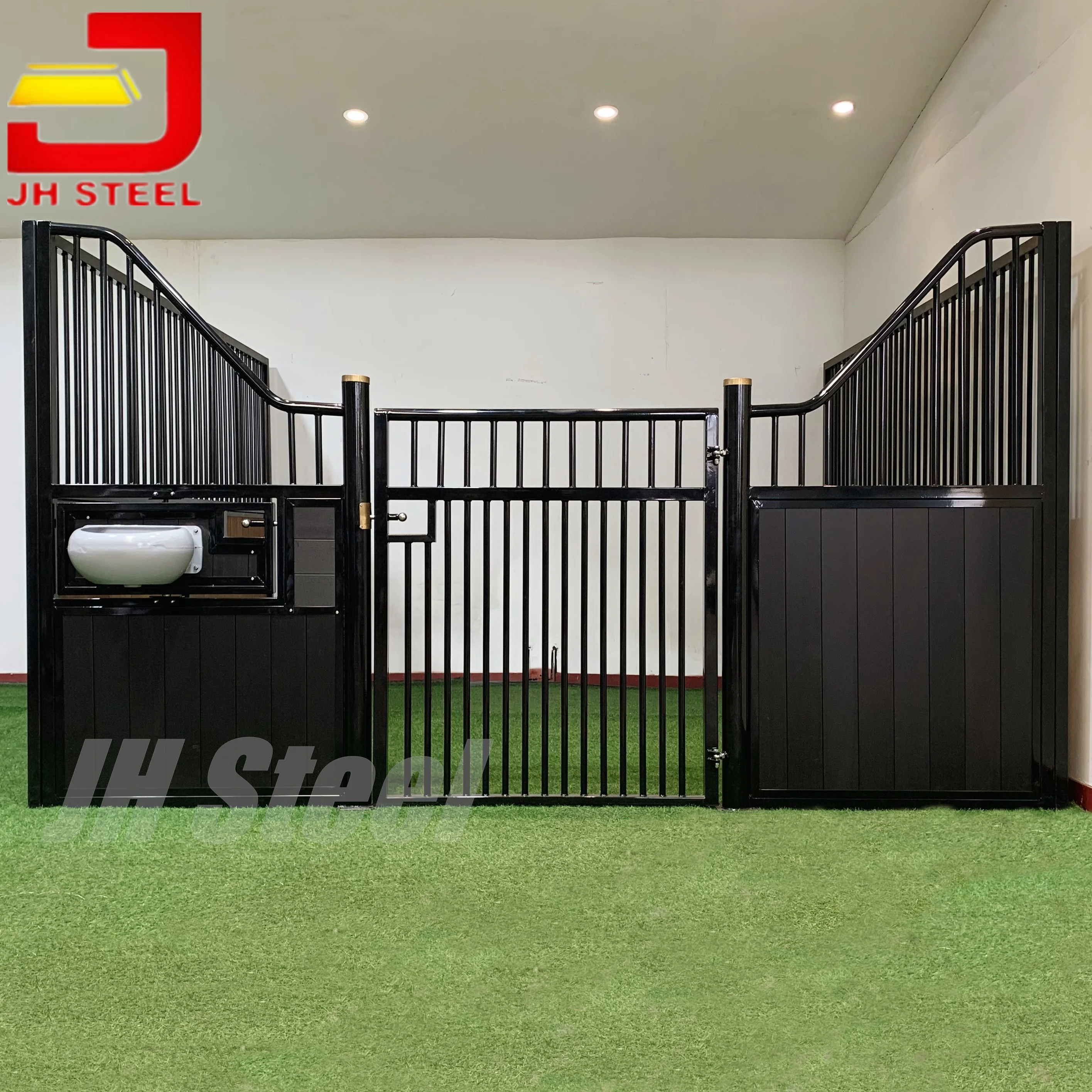 Popular Design Built to Order Horse Stable Door 10ft 12ft 14ft Bamboo Infill and Powder Coated Steel Frames