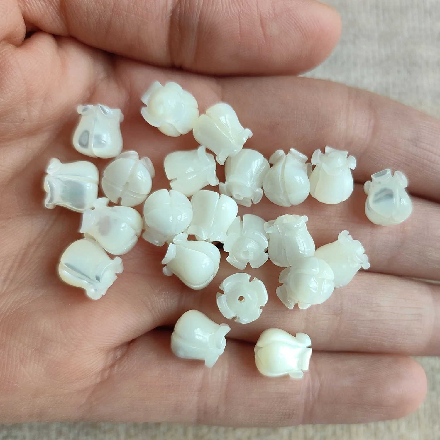 Hot sale hawaiian crown flower bead mother of pearl crown loose bead