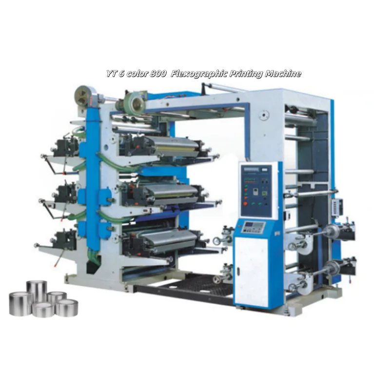 6 видов цветов максимальная ширина печатного материала 800 мм с печатной бумагой пластиковая пленка флексографическая печатная машина