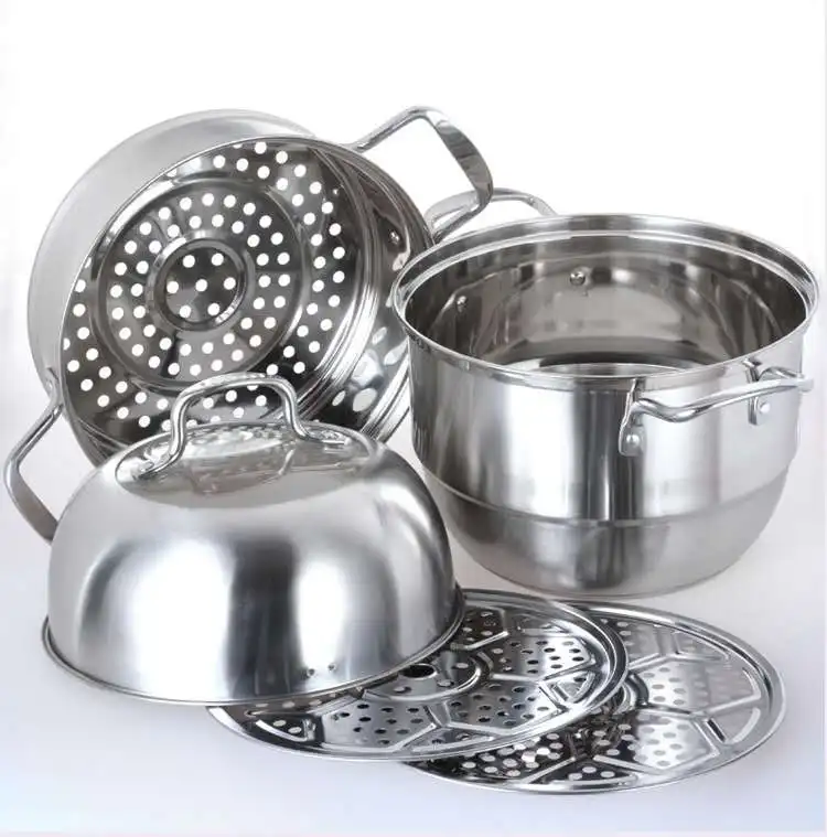 High Quality Cookware Multilayer Stainless Steel Steamer Pot Set