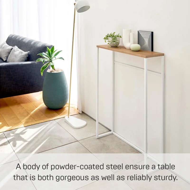 OEM&ODM Wholesales Home Slim Console Table Narrow Accent Table For Entryway Living Room Steel + Wood Narrow Console Table