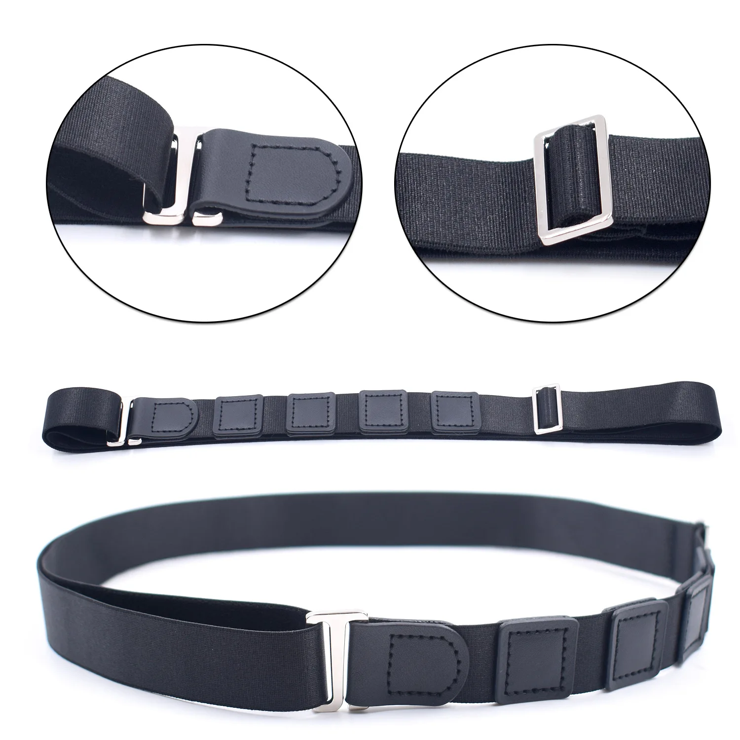 Belt Shirt Stay Accessories Keep Shirt Tucked In Adjustable Elastic Non-slip Wrinkle-Proof Shirt Holder Strap Lock Belt