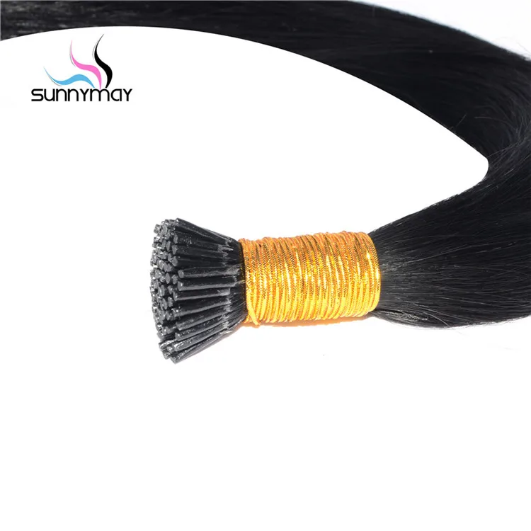 Wholesale Top Quality Unprocessed I-tip Hair Pre-bonded Human Keratin Russian I Tip Hair Extensions