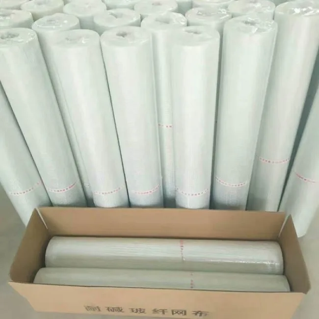 Alkali-resistant fiberglass mesh with flame retardant