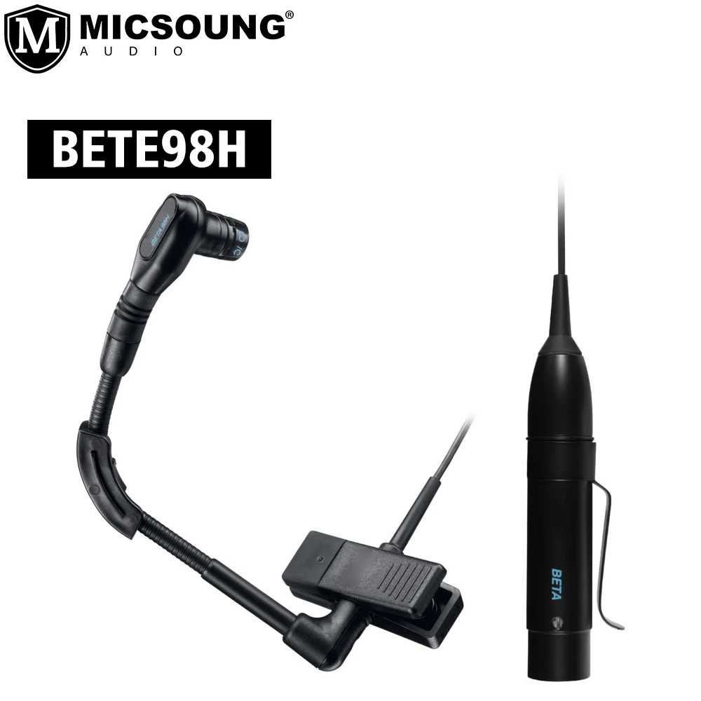 Beta98H/C - Miniature Instrument Microphone BETA98H C Musical Drum Mini Condenser Mic For Sax And Brass For SHURE