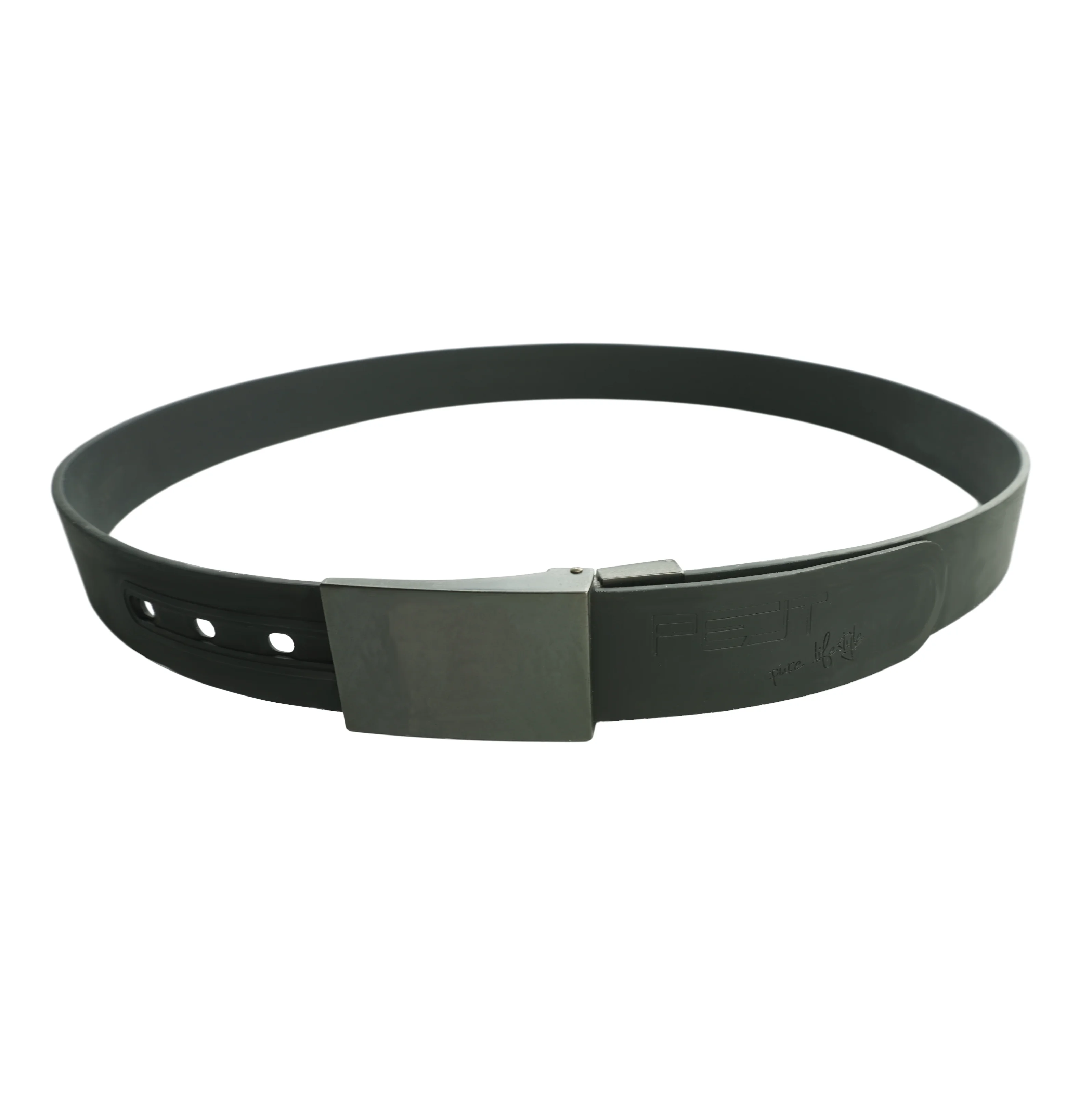 Customized Eco-friendly Plating Buckle Silicone Belt Trendy Casual Golf Sport Rubber Belts For Women