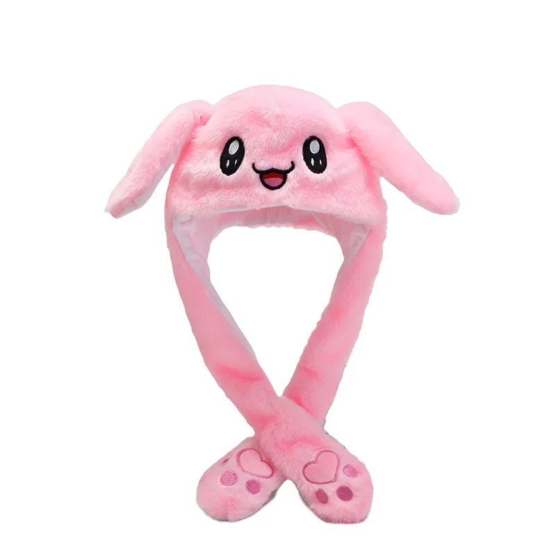 Wholesale Cute Rabbit Hat Animal Ears Soft Plush Funny Bunny Hat Christmas plush Gifs Pikachu plush toys
