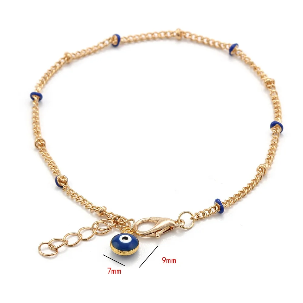  New Lady Devil Eye Bracelet Lucky Blue Bead Charm Holiday Religious Beach Jewelry Couple