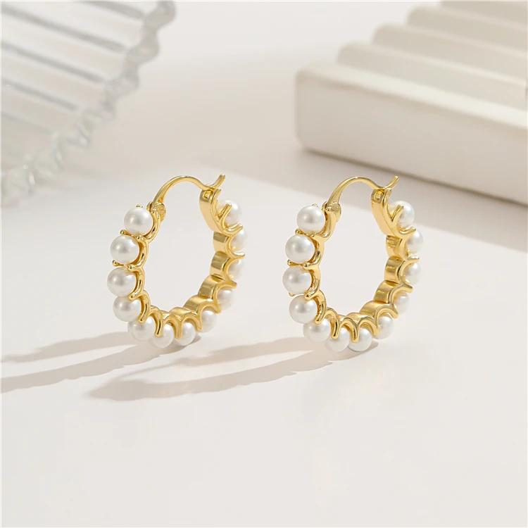 Hypoallergenic Brass Gold Plated Geometric Earrings Fashion Jewelry Accessories Wholesale