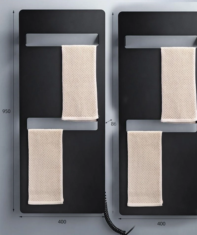 CBM Waterproof Towel Warmer Wall Mount Electric Water Heated Towel Rack Stainless Steel 2 Years with Thermostat Radiator Fashion