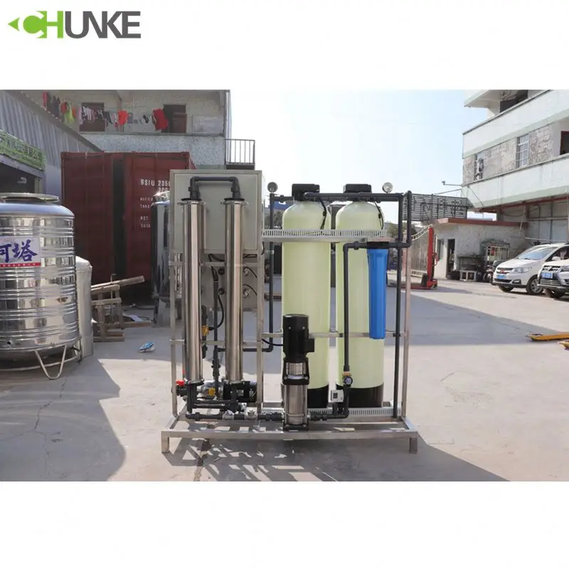 Water reverse osmosis 1 ton 500LPH water filtration machine clack softener desalination water treatment