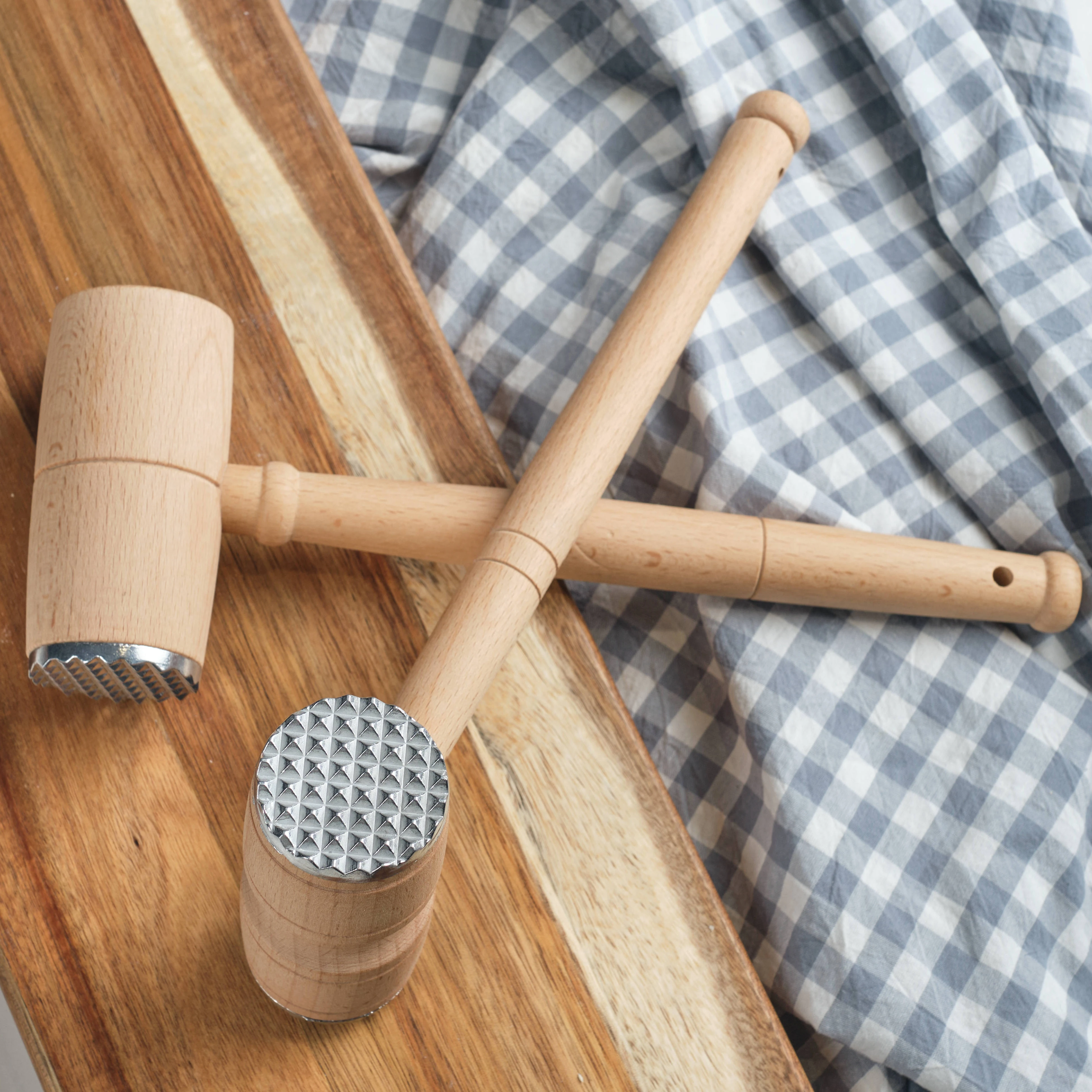 Factory custom home kitchen restaurant wooden meat loose hammer, you can go out to knock the steak manually