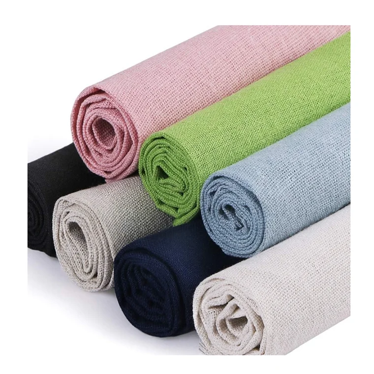 Factory direct sale high quality  pure linen fabric for curtain clothes spfa