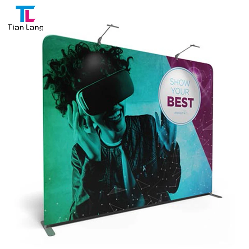 Портативный Алюминиевый Стенд TianLang Натяжная ткань косметический фон для фотосъемки настенные стенды демонстрация Торговая выставка