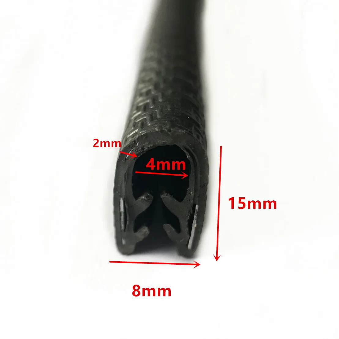 U shape steel insert Car Auto Door Decorative Edge Trim Rubber PVC EPDM Seal Strip