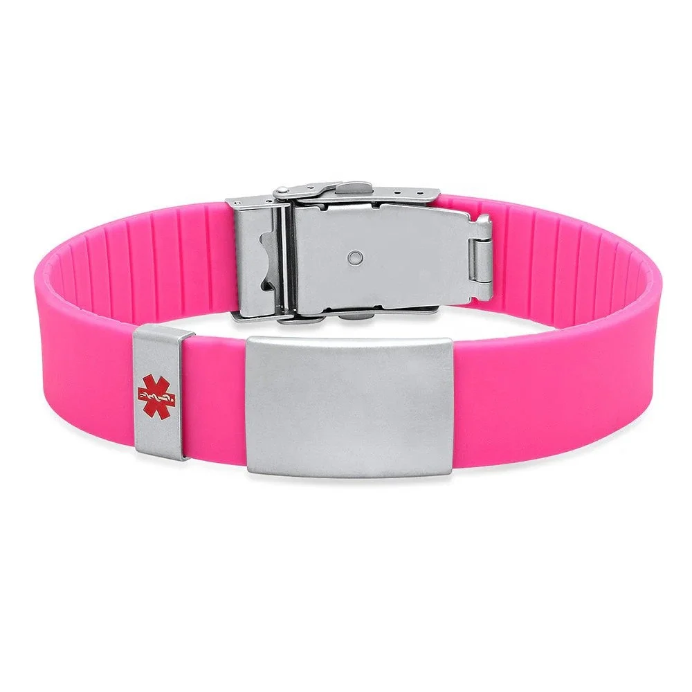 Fashion jewelry Personalized free engraving medical alert bracelet wristband