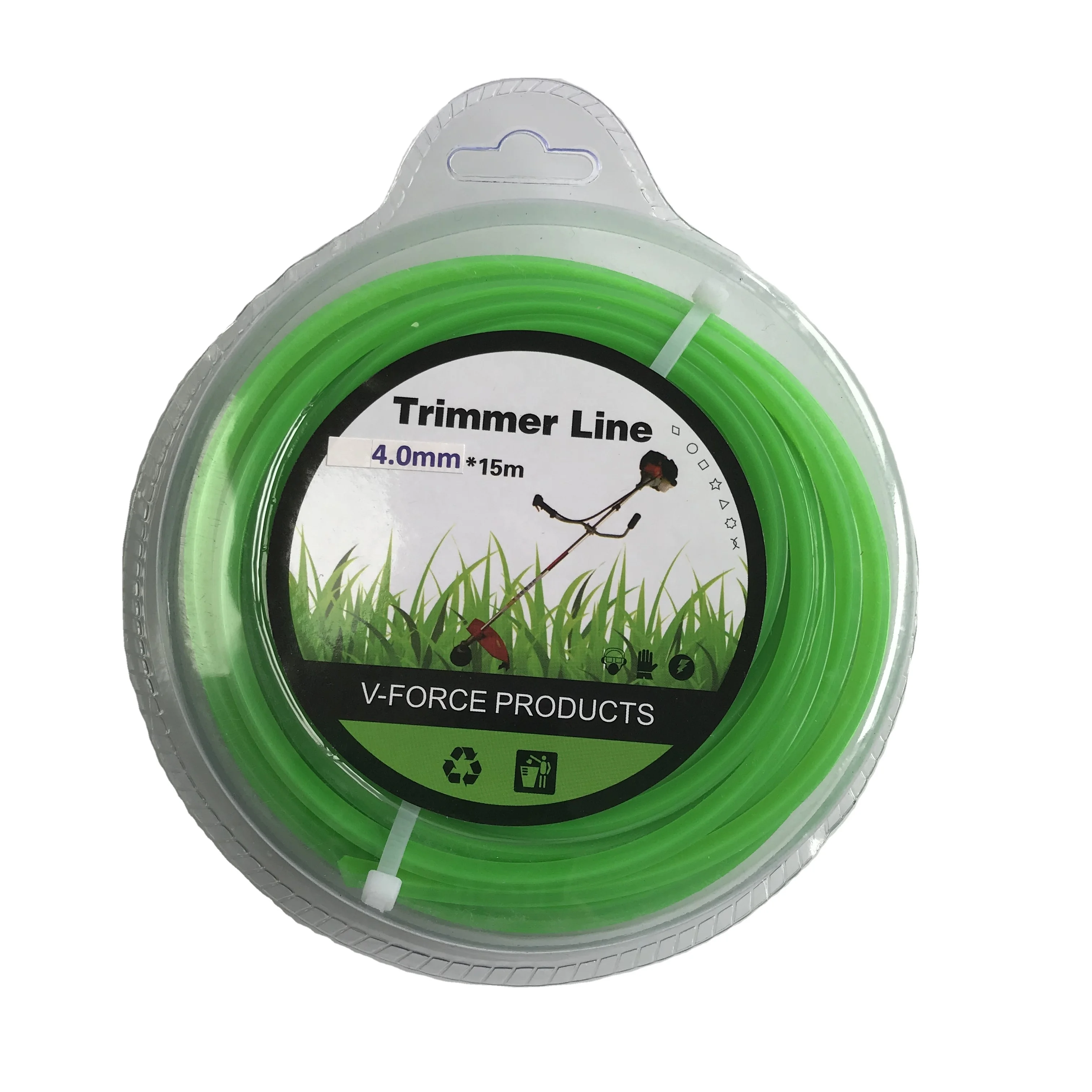 
4mm 15M STRONG STRIMMER LINE Electric Cord Wire Garden Grass Trimmer Cut Square Trimmer Line 