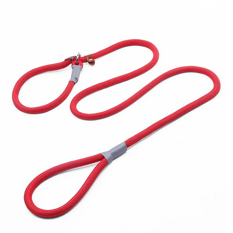 5 Feet Slip Lead Dog Leash Reflective No Choke Strong Braided Rope Slip-on Training Leash With Comfortable Handle Training Lead