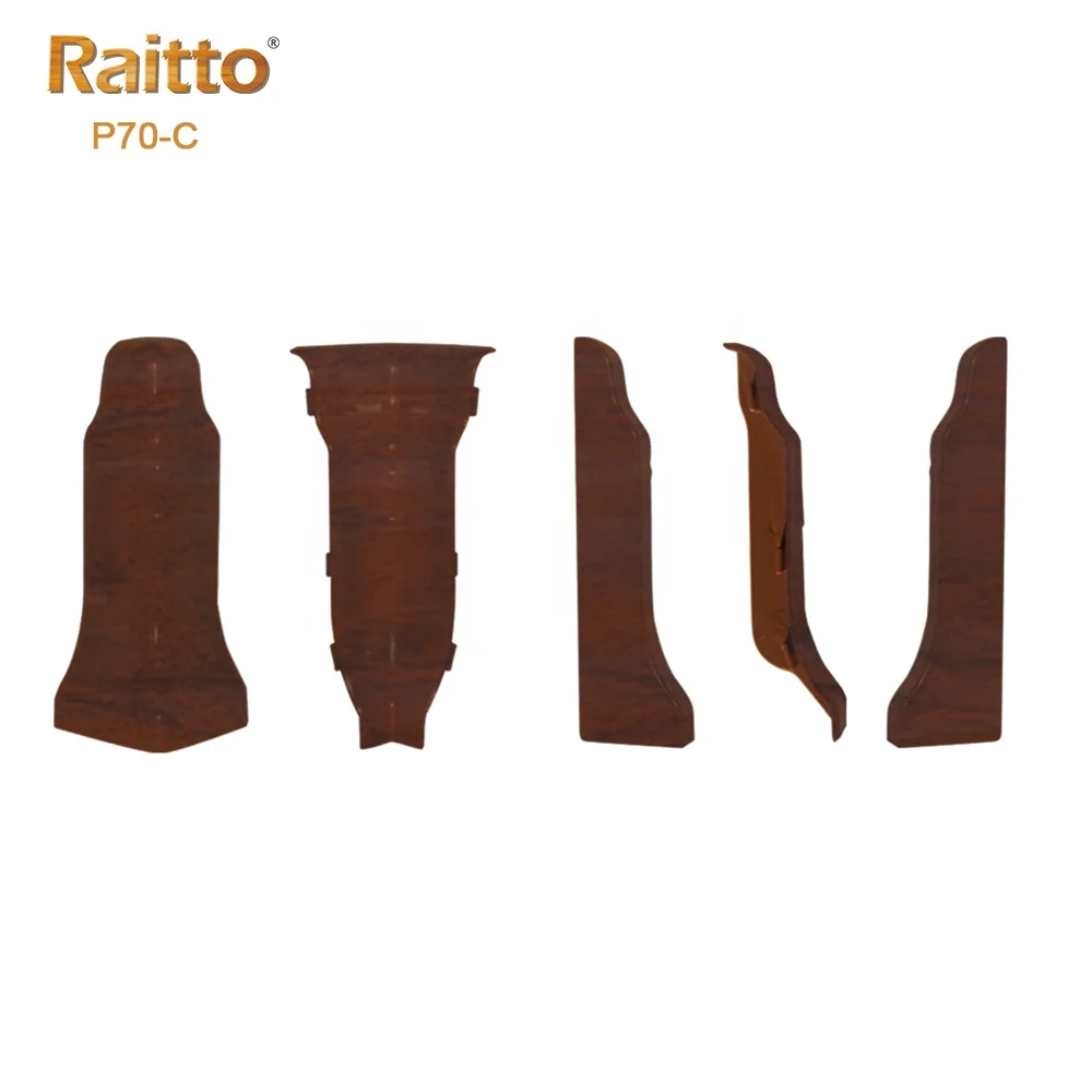 P70-C, RAITTO 70mm Plastic Plinth PVC Skirting Board Rigid PVC Trunking Skirting
