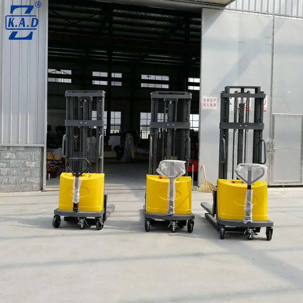1500kg 2000kg 1600mm 2000mm Hot sale rechargeable semi-electric stacker with one year warranty