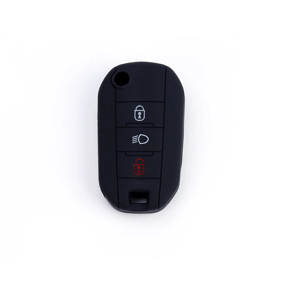 High Quality Anti Slip Silicone Flexible Folding 3 Buttons Car Key Cover Case