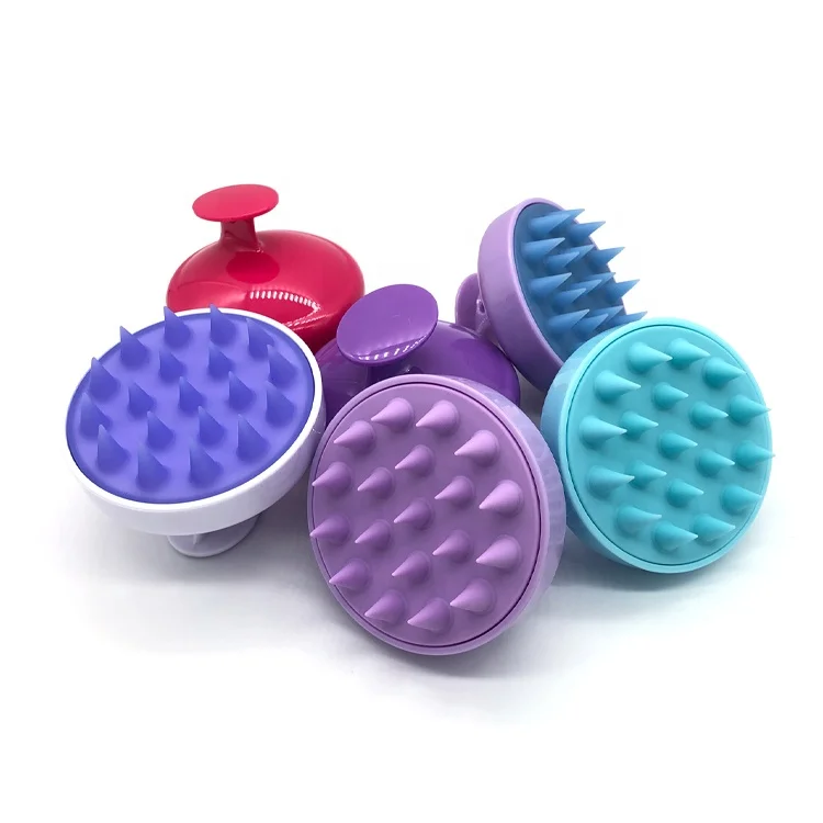 Силиконовая щетка для массажа головы и кожи головы, с мягкой щетиной