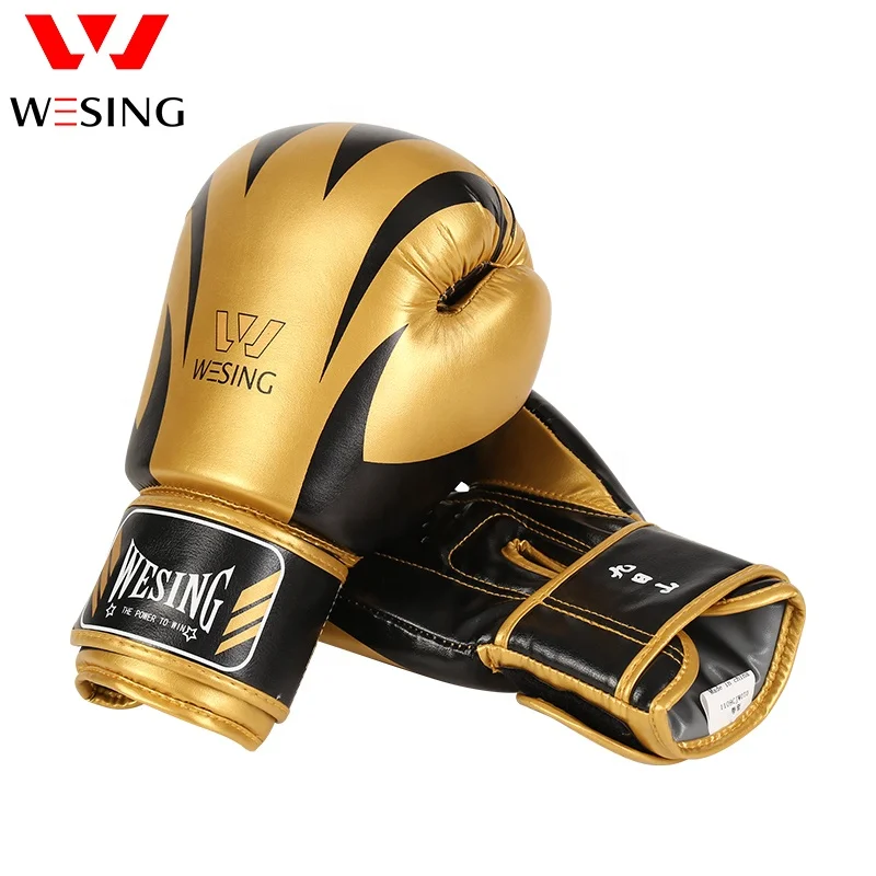Wesing Custom Logo Blue Boxing Gloves Custom Logo 18 Oz White Red Black Boxing Gloves