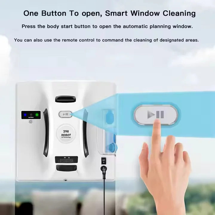 Paihao  HOBOT 298 Smart Phone APP WiFi Wireless Remote Control Automatic Home Vacuum Cleaner Robot for Window Floor Hotel