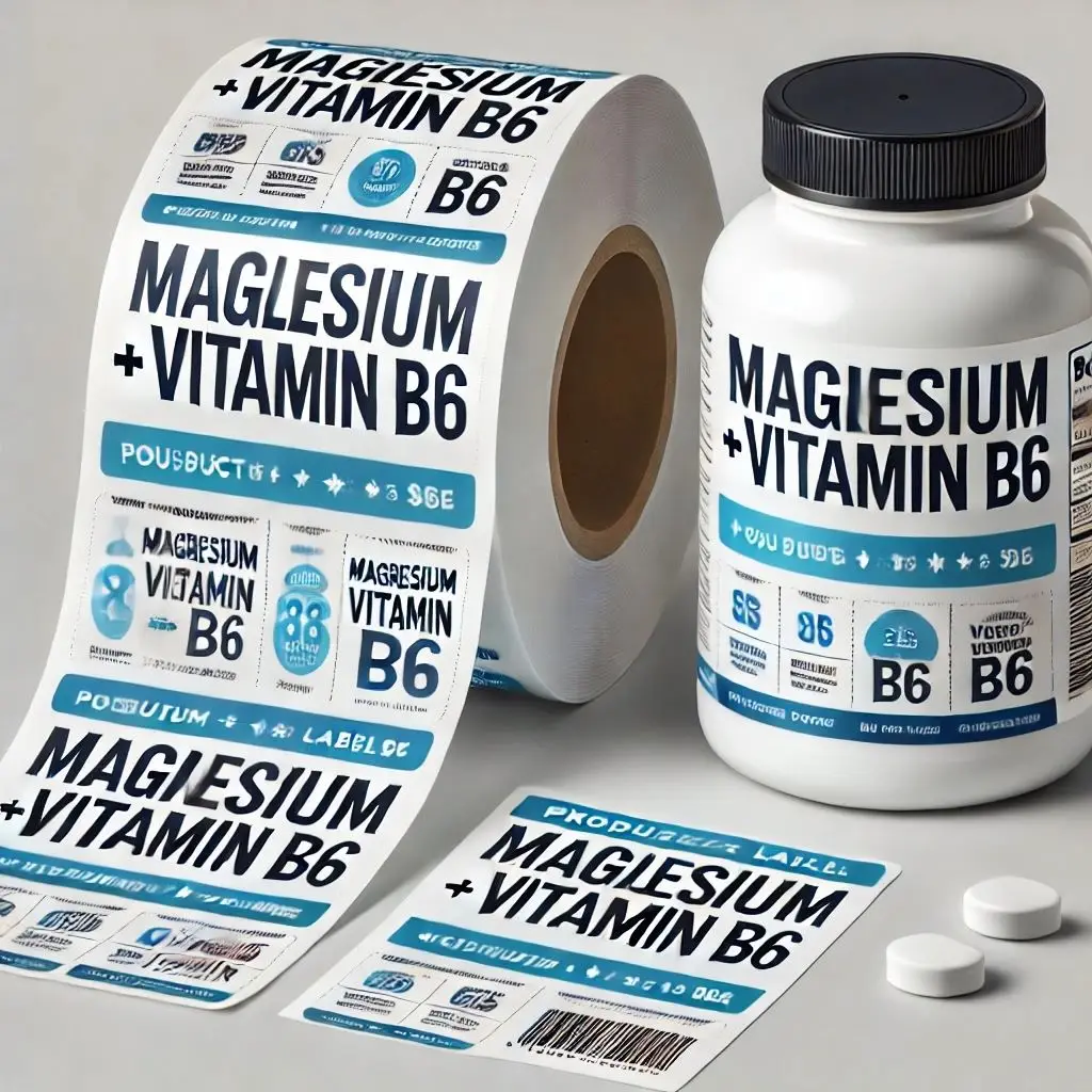 PX89 Custom Sticker Printing Bottle Packaging Label, Adhesive Vitamin Protein Nutrition Health Sport Supplement Pill Vial Label
