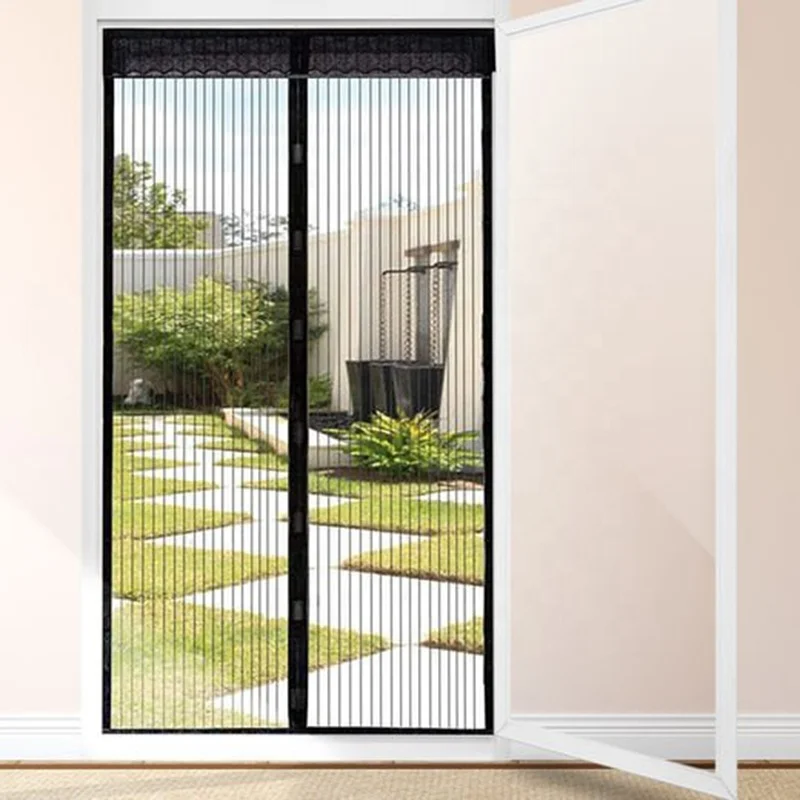 2024 Magnetic Mesh Screen Soft Door Magic Door Mesh Mosquito Net Magnetic Mosquitoes Netting Door Curtain