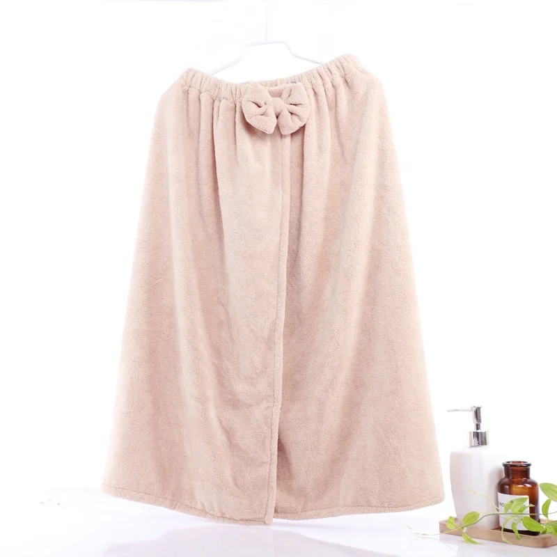 Bath Dress Towel Microfiber Soft Bath Dress Quick Dry Absorbent Thicker Wearable Bath Dress Towel