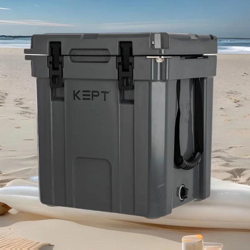 Factory direct operation 33QT  Gray Ice Rotomolded Cooler Box Outdoor Ice Chest Cooler Box For Food Beer