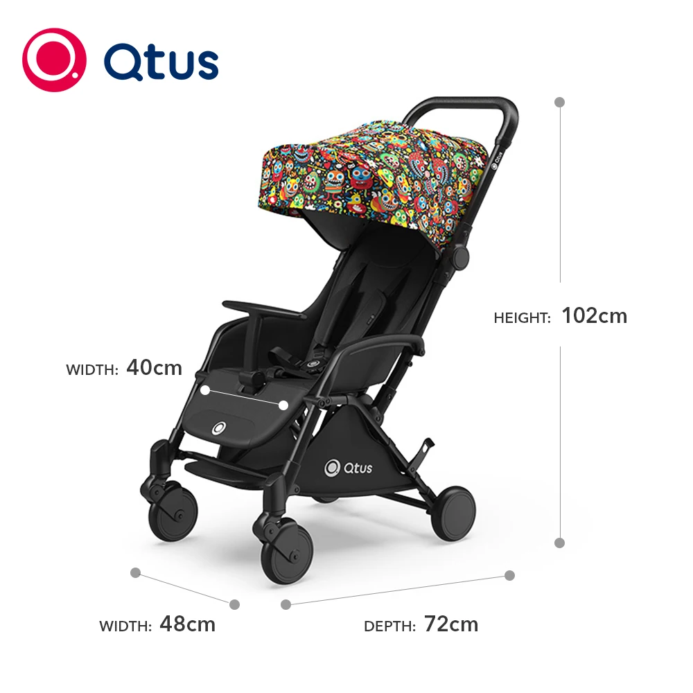 QTUS Tody STROLLER CHEAP 0-6 Years Old Large Seat All Terrain EN1888 Approved Compact Lightweight PU Wheels Sale Now TASLON