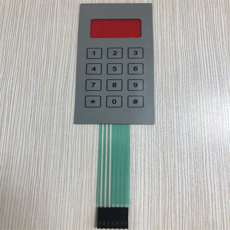Custom design Autotex F150 material flat membrane switch keypad with metal dome for equipment