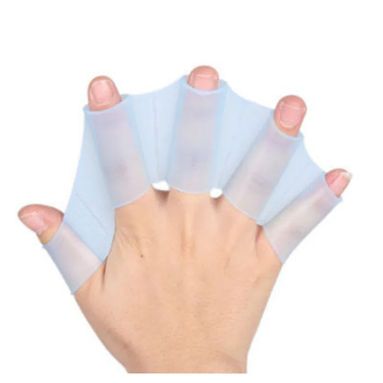Finger Fin Swimming Training Hand Paddles Silicone Swimming Hand Webbed Hand Fins Swim Training Gloves For Kids