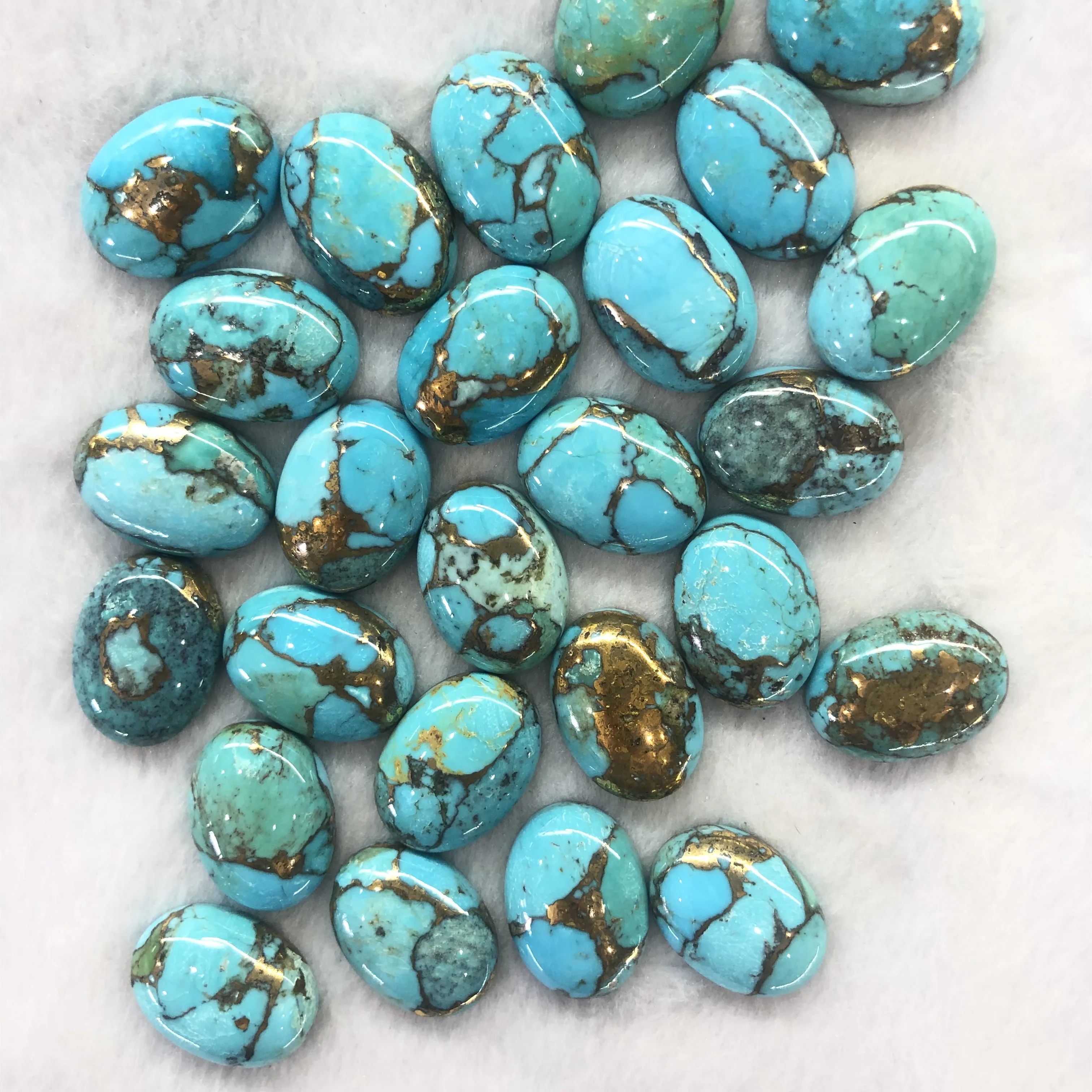 arizona turquoise cabochon gemstone blue turquoise 18*25mm oval wholesale gem for pendant size