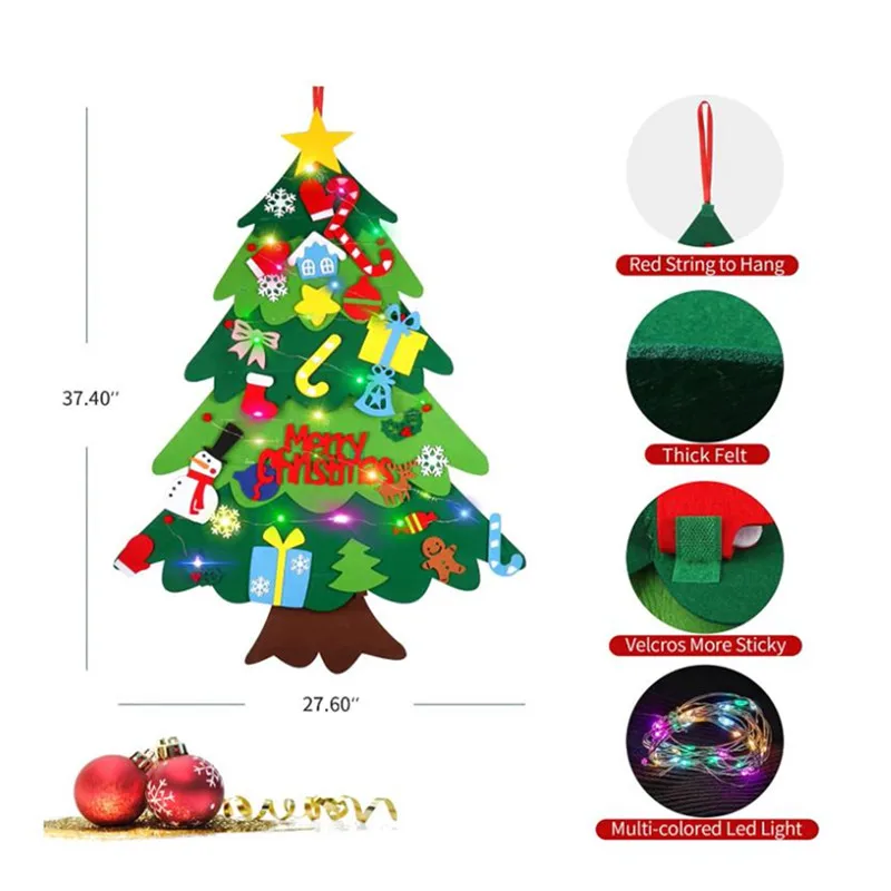 Factory wholesale Christmas tree LED lights holiday decoration for children IDIY2024large metal frame christmas tree